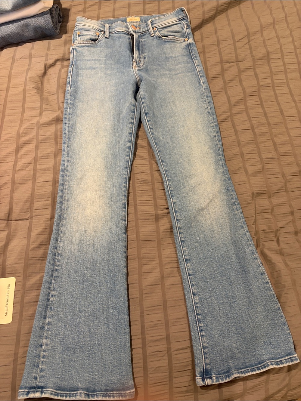 MOTHER Light Wash Women’s Flared Jeans - Light Blue